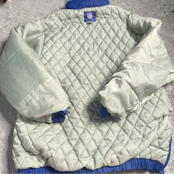 REEBOK New York Giants Vintage 90s Pullover HOODIE Puffer Jacket Coat Medium - Picture 14 of 14